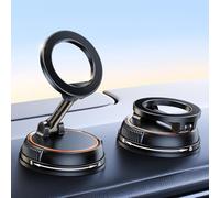 xuenair Vacuum Phone Holder for Car Dashboard Navigation Phone Holder Mount Magnetic, 360 Rotatable Hands Free Magsafe Car Mount Suction for Dash Windshield iPhone 16 15 14 13