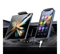 xuenair Z Fold Car Mount [360° Rotatable& Firmly Grip & Never Fall Off] Vent Tablet Mount for Car, iPad Mini Car Mount for Samsung Z Fold 7 6 5 4 3 iPhone 17 16 15 14 13 12 Pro Max Samsung S25 Ultra