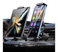 xuenair Z Fold Car Mount Long Arm [360° Rotatable& Firmly Grip & Never Fall Off] Vent Tablet Mount for Car, iPad Mini Car Mount for Samsung Z Fold 7 6 5 4 3 iPhone 17 16 15 14 13 12 Pro Max Samsung