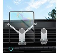 xuenair Z Fold Car Mount, [Without CASE] Aluminum Universal Vent Z Fold 6 Acessories for Galaxy Z Fold 7 6 5 4 3 2 S25 Ultra Pixel 9 Pro Fold iPhone 16 15