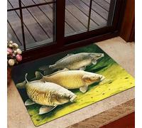 xueneige 3D Optical Illusion Rug Fishing Hole, 3D Hole Carpet Waterproof for Living Room Playroom Entryway