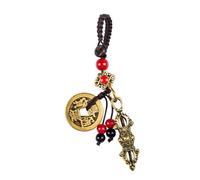 xueneige Ancient Coin & Vajra Feng Shui Keychain - Amulet Pendant for Wealth, Luck & Protection