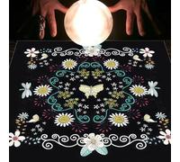 xueneige Divination Tablecloth Moon Phase Flower Astrology Tarot Card Tablecloth Altars Cloth Divination Game Accessories Wall Hanging Decor