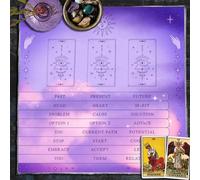 xueneige Divination Tablecloth Sun Moon Alter Cloths Witchcraft Spiritual Tarot Mat Tablecloth Divination Game Accessories Wall Hanging Decor