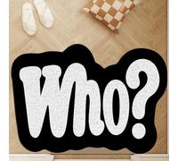 xueneige Funny Letter Who Printing Loofah Welcome Rug Creative Text You Look Good Area Rugs PVC Loofah Carpet Non Slip Quick Drying Shower Bathtub Entrance