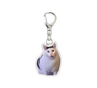 xueneige Huh Cat Meme Keychain Cat Cute Gift For Friend Woman's Keychain Kawaii Charm Funny Internet Meme Pendant