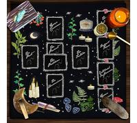xueneige Tarot Altar Cloth Witchcraft Divination Mat Square Altar Tablecloth for Cards Reading Witchcraft Crystals Rituals Spiritual Supplies