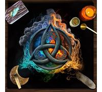 xueneige Tarot Altar Cloth Witchcraft Divination Mat Square Altar Tablecloth for Cards Reading Witchcraft Crystals Rituals Spiritual Supplies
