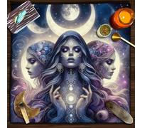 xueneige Tarot Altar Cloth Witchcraft Divination Mat Square Altar Tablecloth for Cards Reading Witchcraft Crystals Rituals Spiritual Supplies
