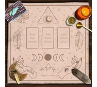 xueneige Tarot Altar Cloth Witchcraft Divination Mat Square Altar Tablecloth for Cards Reading Witchcraft Crystals Rituals Spiritual Supplies