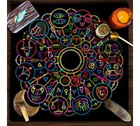 xueneige Tarot Altar Tablecloth Divination Mat Witchcraft witch altar Tablecloth for Cards Reading Witchcraft Crystals Rituals Spiritual Supplies