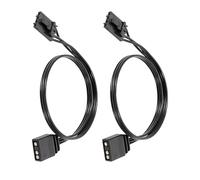 Xueniu 2Pcs 4-Pin to 3-Pin ARGB Adapter Kit for Corsair iCUE & ASUS/MSI Motherboards 26.5cm RGB Converter Cables with 5V/12V Sync for PC Gaming & DIY Lighting Builds