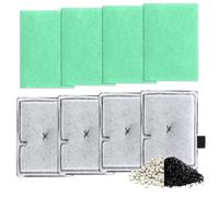 Xueniu 8Pcs Four-Month Service Kit Compatible with Interpet Internal CF1 Cartridge Filters with 4pcs Filter Cartridges and 4pcs Algaway Pads for Interpet Filter Aquarium Maintenance
