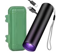 Xueniu UV Torch 395nm 3W Rechargeable Ultraviolet UV Flashlight Torch for Resin Curing, Pet Urine,Scorpions, Minerals, Currency and Bed Bug Detection