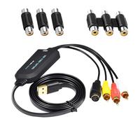 Xueniu VHS Video to Digital Converter 1080p USB 2.0 Grabber Audio Video Capture Card Vhs Digitizing Device Converters Transfer TV Hi8 VHS to DVD for Windows Xp Vista Win 11 10 7 8 8.1 & Mac etc