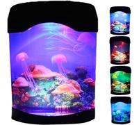 XUEQI USB Aquarium Mood Light, Jellyfish Lamp LED Fantasy Lava Lamp Realistic Jellyfish Light, Home Office Gift for Men Women Kids