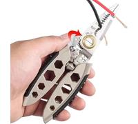 XUEQI Wire Stripper Cutter, 7 Inches Multi-Purpose Portable Wire Stripping Tool, Long Nose Wire Stripper, Pressure Adjust Cable Cutters, Electrical Wire Cutter for Electricians, Stripping and Cutting