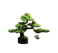 XUEQIZHENG Artificial Plants Indoor, Office decorations new Chinese-style lucky welcome pine study porch living room Zen decoration crafts