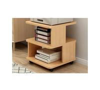 XUEQIZHENG Printer Stand, 3-Tier Large Double Layer Printer Stand Cart Floor Shelf Mobile Bracket Storage Under Desk with 4 Swivel Wheels for Home and Office (Log Color)