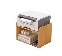 XUEQIZHENG Printer Stand, Desktop Printer Shelf Office Put Copier Heightened Double Storage Multi-layer Small Bookshelf(Yellow)