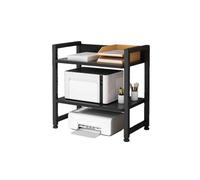 XUEQIZHENG Printer Stand, Double Layered Adjustable Layer Height Printer Storage Rack Multifunctional Office Learning and Organizing Bracket