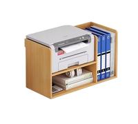 XUEQIZHENG Printer Stand, Double Storage Shelf Multilevel Heightening Small Bookshelf Desktop Printer Office put Copier(Yellow)