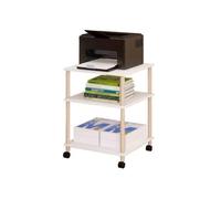 XUEQIZHENG Printer Stand, Floor Standing Household Study Desk Side Cabinet Office Movable Swivel Wheel Small Shelf Printer Storage Rack