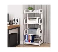 XUEQIZHENG Printer Stand, Multi-layer Printer Shelf Office File Organizer Home Storage Bookshelf Copy All-in-one Machine Host(White)