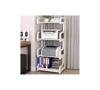 XUEQIZHENG Printer Stand, Office File Organizer Household Storage Three-layer Large-capacity Printer Shelf Bookshelf Copier(White)