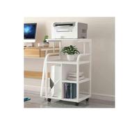 XUEQIZHENG Printer Stand, Simple Multi-layer Storage Rack Movable Floor Standing Office Printer(White)