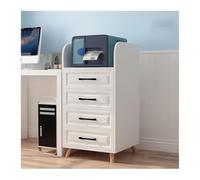 XUEQIZHENG Printer Stand, Wood Printer Stand White Large Size High Capacity Storage 4 Drawers Cabinet, Wooden Filing for Mini for Home Office