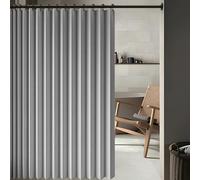 XUEQXUE Accordion Door Curtain 110 x 199 cm Thermal Noise Reducing Dim Out, Sound, Isolate Oil Smoke Divider Pleated Drapes for Bedroom Room Living Room Doorway, Grey