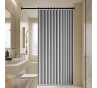 XUEQXUE Door Curtain for Doorway Privacy 123 x 183 cm Blackout, Privacy, Room Divider, Isolate Oil Smoke Curtains for Living Room for Office Bathroom Bedroom Doorway, Grey