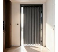XUEQXUE Folding Door Curtain 118 x 105 cm Blackout, Thermal, Energy Saving, Soundproof, Dividers Folding Shower Curtain for Room Bedroom Bathroom Living Room, Grey