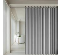 XUEQXUE Folding Door Curtain 145 x 199 cm Thermal Noise Reducing Dim Out, Sound, Isolate Oil Smoke Laundry Room Curtains for Room Bedroom Bathroom Living, Grey