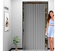 XUEQXUE Laundry Room Curtain 215 x 180 cm Blackout, Privacy, Room Divider, Privacy, Isolate Oil Smoke Curtains for Living for Office Bathroom Bedroom Doorway, Grey