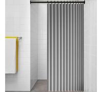 XUEQXUE Magnetic Door Curtain 92 x 199 cm Blackout, Thermal, Energy Saving, Soundproof, Dividers Laundry Room Curtains for Room Bedroom Bathroom Living, Grey