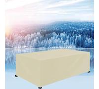 XUEQXUE Table and Chairs Cover 80 x 200 x 80 cm(L x W x H) Tear Resistant, Waterproof, Windproof, Anti-Uv, Outdoor Covers Furniture Cover, for Garden Table Chair Sofa, Beige