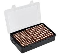 Xuerdon Battery Storage Organizer Case, Battery Vault Box Holder Container for 134pcs AA AAA Batteries, Garage Organization Carrying Bag Fits Home Kitchen Warehouse (Batteries Not Include) (black)