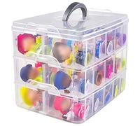 Xuerdon Case Compatible with Fisher-Price for Little People Collector Figures, Toy Storage Organizer Holder for Disney Frozen for Elsa & Friends/for Office Figure/for Golden Characters (Box Only)