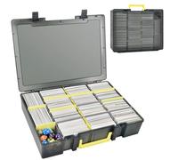 Xuerdon Trading Card Storage Box, 2300+ Playing Card Case Holder Organizer Compatible with PM TCG/for Yugioh/for CAH/for Phase 10/ for Football Baseball Sports (Case Only) - Grey