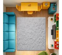 XUEXIAOH Living Room Rugs Shaggy Soft 210x250cm Light Grey | Rugs Plain Living Room Machine Washable For The Bedrooms And Kitchen