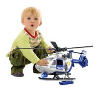 XUEXUE Big Helicopter Toy for Toddlers - Police Rescue Helicopter with Crane, Lights & Sounds - Boys & Girls Ages 2 3 4 5 6