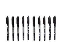 XUEYEGONGJI 10Packs Professional Body Art Pens Temporary Tattoo Marker Skin Marker Positioning Pen Permanent Makeup Body Art Beauty Tool(Black)