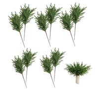 XUEYEGONGJI 10Pcs Norfolk Pine Stems, 17.7" Artificial Christmas Stems Norfolk Pine Branches, Realistic Faux Greenery Faux Greenery Branches for Xmas Home Decor Christmas