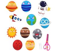 XUEYEGONGJI 11PCS Sewing Kits for Kids 8-12, Felt Solar System Kids Sewing Kit, Educational Beginners Space Kit for of All Ages, for