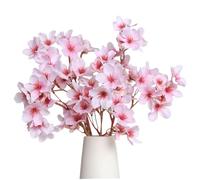 XUEYEGONGJI 2PCS Cherry Blossom Branches Silk Faux Cherry Blossom Branches Bendable Pussy Artificial Flowers Home Decor for living room, kitchen 16.14inch