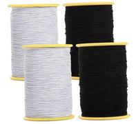 XUEYEGONGJI 4 pcs Elastic Thread for Sewing, 0.5mm Thickness Stretchy String Elastic Cord Sturdy Sewing Thread for Shirring, Smocking, Beading, Gathering, DIY Project