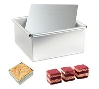 XUEYEGONGJI Cake Pan 5 Inch Cake Pan Anodized Aluminum Square Cake Pan 5x5x2.28 Inch Cake Mold with Removable Bottom Cake Pan for Cheesecake Chiffon Brownies