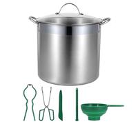XUEYEGONGJI Canning Pot ＆ Canning Kit 7Pcs/Set 21.5 Qt Water Bath Canner Pot Food Grade Satinless Steel Canning Pot with Rack and Lid Canning Supplies